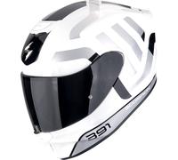Scorpion EXO 391 Arok Casco, negro-blanco-plata, tamaño XL para Hombres
