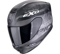 Scorpion EXO-391 Ava Casco, negro-plata, tamaño XS para Hombres