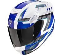 Scorpion EXO-391 Captor Casco, blanco-azul, tamaño XL para Hombres