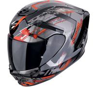 Scorpion EXO-391 Clutter, casco integral XS male Negro/Plata/Rojo