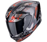 Scorpion EXO-391 Clutter Casco, negro-gris-rojo, tamaño M para Hombres