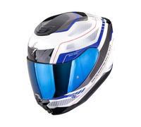 Scorpion Exo-391 Leo Casco integral, negro-blanco-azul, tamaño XS para Hombres