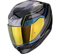 Scorpion Exo-391 Leo Casco integral, negro-gris-azul, tamaño XL para Hombres