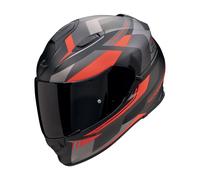 Scorpion EXO-491 Abilis Casco De Moto (Negro Mate/Plata/Rojo) Talla: M (57)