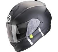 Scorpion Exo-491 Code Casco, negro-plata, tamaño XL para Hombres