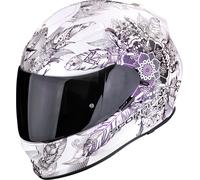 Scorpion EXO-491 Dream, casco integral S female Blanco/Verde Oscuro/Lila/Negro