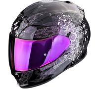 Scorpion Exo-491 Dream Casco integral, negro-lila, tamaño S para Hombres