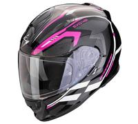 Scorpion Exo 491 Kripta Black Pink | Casco de Moto Integral con Visor Solar | Unisex Hombre y Mujer Homologado ECE 22.06 (XS)