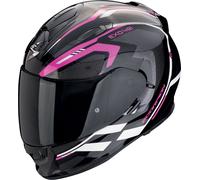 Scorpion EXO-491 Kripta, casco integral XXS male Negro/Fucsia/Blanco