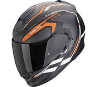 Scorpion Exo-491 Kripta Casco, negro-blanco-naranja, tamaño S para Hombres