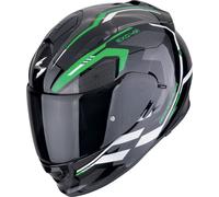 Scorpion Exo-491 Kripta Casco, negro-blanco-verde, tamaño S para Hombres