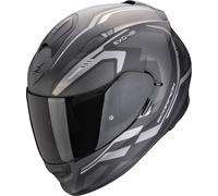 Scorpion Exo-491 Kripta Casco, negro mate/plateado, Talla XXL (63/64)
