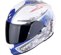 Scorpion EXO-491 Run, casco integral XS male Blanco/Azul/Rojo/Gris