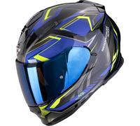 Scorpion EXO-491 Zumo, casco integral XS female Negro/Azul/Amarillo Neón