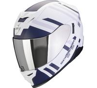 Scorpion Exo-520 Evo Air Banshee Casco, blanco-azul, tamaño S para Hombres