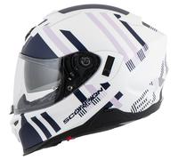 Scorpion Exo-520 Evo Air Banshee Casco, blanco-azul, tamaño XS para Hombres