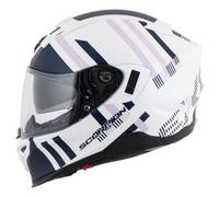 Scorpion Exo-520 Evo Air Banshee Casco, blanco-azul, tamaño S para Hombres