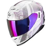 Scorpion Exo-520 Evo Air Fasta Casco, blanco-lila, tamaño S para Hombres