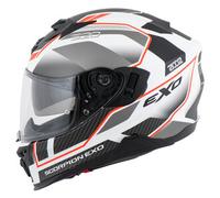 Scorpion EXO 520 Air Casco Lena, negro-blanco-rojo, tamaño XS para Hombres