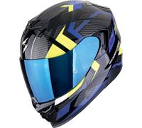 Scorpion EXO-520 Evo Air Sensus Casco, negro-azul-amarillo, tamaño XL para Hombres