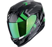 Scorpion EXO-520 Evo Air Sensus Casco, negro-verde, tamaño 2XL para Hombres