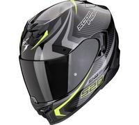 Scorpion Exo-520 Evo Air Terra Casco, negro-amarillo-plata, tamaño S para Hombres