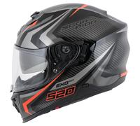 Scorpion EXO-520 AIR Terra negro, plata y rojo CE 22.06 casco integral - Color: NEGRO, Talla: Talla M
