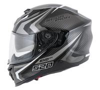 Scorpion Exo-520 Evo Air Terra Casco, negro-blanco-plata, tamaño XS para Hombres