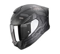 SCORPION EXO-530 AIR FOND CASCO DE MOTO INTEGRAL NEGRO MATE PLATA