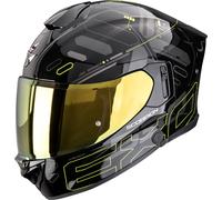 Scorpion Exo-530 Air Fond Casco integral, negro-amarillo, tamaño M para Hombres