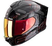 Scorpion Exo-530 Air Fond Casco integral, negro-rojo, tamaño S para Hombres