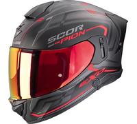 Scorpion Exo-530 Air Slope Casco integral, negro-rojo, tamaño M para Hombres