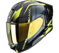 Scorpion Exo-530 Air Theras Casco integral, negro-amarillo, tamaño L para Hombres