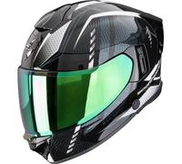 Scorpion Exo-530 Air Theras Casco integral, Negro/Blanco/Verde, Talla M (57/58)