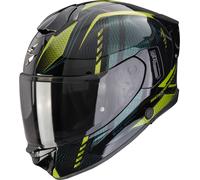 Scorpion Exo-530 Air Theras Casco integral, negro-verde, tamaño L para Hombres