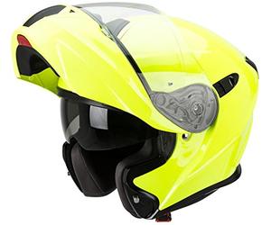 Scorpion EXO-920 Solid Modular Amarillo Neon con pantalla Solar interior Talla XL