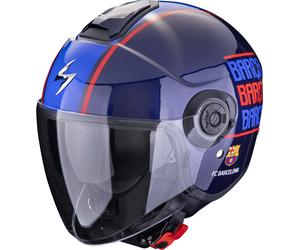 Scorpion Exo City II FC Barcelona Casco Jet, rojo-azul, tamaño M para Hombres