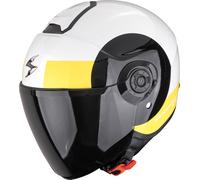 Scorpion Exo-City II Sheer Casco Abierto, blanco/negro/amarillo, Talla M (57/58)