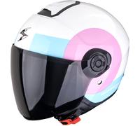 Scorpion EXO-City II Sheer, casco abierto L female Blanco/Rosa/Azul Claro