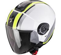 Scorpion Exo-City II Vel Casco Jet, blanco-amarillo, tamaño S para Hombres
