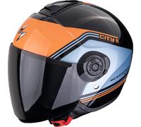 Scorpion Exo-City II Vita Casco Abierto, negro-azul-naranja, tamaño XS para Hombres
