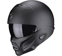Scorpion Exo Combat 2 Solid Matt Black | Casco de Moto Integral y Jet con Mentón Extraíble | Homologado ECE 22.06 (S)