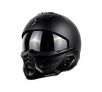 Scorpion, Exo-Combat II, Cascos Abiertos Y Modulares para Motocicletas, Negro Mate, M, Admirador Unisex