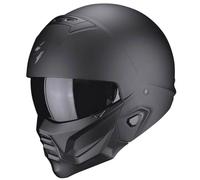 Scorpion Exo Combat II Solid Matt Black | Casco de Moto Integral y Jet con Mentón Extraíble | Homologado ECE 22.06 - Designed (L)
