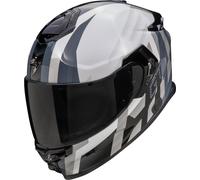 Scorpion EXO-GT SP Air Touradven Casco, blanco-plata, tamaño L para Hombres