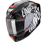 Scorpion Exo-JNR Air Boum Casco para niños, negro-blanco, tamaño L