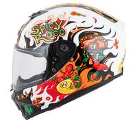 Scorpion Exo-JNR Air Yucatan Casco para niños, Negro/Blanco/Naranja, Talla Y/S (48/49)