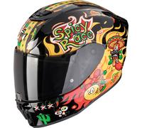 Scorpion Exo-JNR Air Yucatan Casco para niños, negro-rojo-amarillo, tamaño L