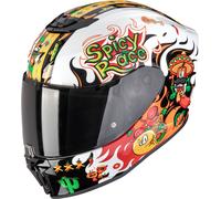 Scorpion Exo-JNR Air Yucatan Casco para niños, negro-blanco-naranja, tamaño L