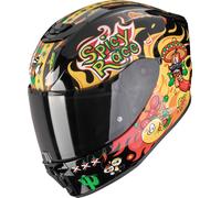 Scorpion Exo-JNR Air Yucatan Casco para niños, negro/amarillo/rojo, Talla Y/L (52/53)